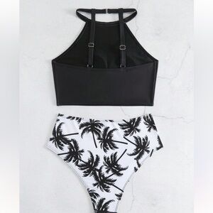 Women's High Waist Bikini Swimsuit Ruffle Two Piece Bathing Suit NWT Size M